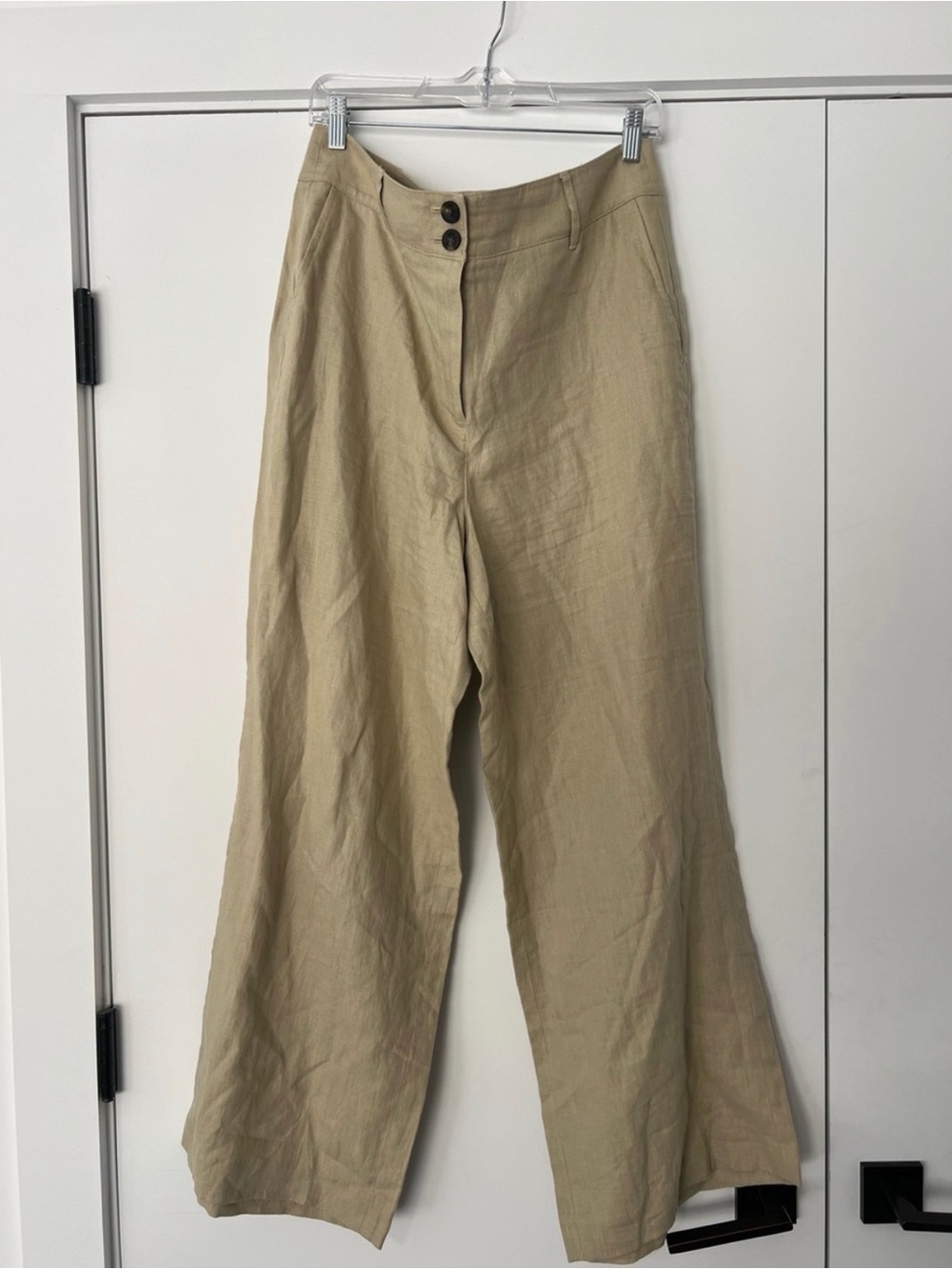 Boden Westbourne Linen Trousers – Oatmeal – 100% Linen – Size 12R
